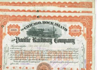 Set 3 Chicago,  Rock Island And Pacific Railway Co. ,  1915,  Tax - Stamps,  Vf