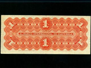 Guatemala:P - S153a,  1 Peso,  1920 Banco Internacional VF 2