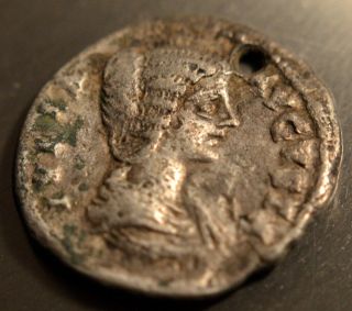 Julia Domna Augustus Roman Silver Denarius Coin 1.  8cm