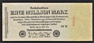 Vad - Germany - 1 Million Mark Banknote - P 94 (cv=15)