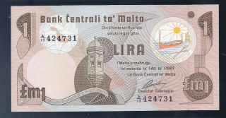 Malta,  1979,  1 Lira,  P - 34,  Crisp Unc
