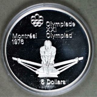 Canada 1974 5 Dollars Proof Silver Coin - Montreal Olympics Rowing