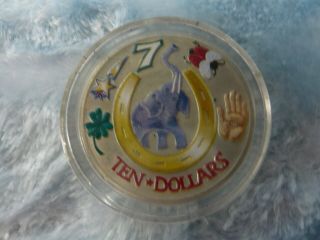 2000 Republic of Liberia 10 Dollar Coin with Good Luck Symbols 3