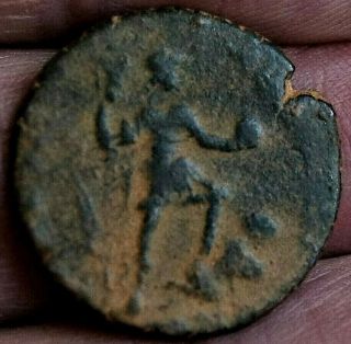 Scarce Ae2 Theodosius,  Emperor & Captive,  383 - 388 A.  D.  22mm,  Ancient Roman Coin