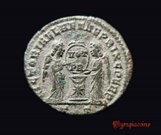 Helmeted Constantinus I The Great Ad 306 - 336.  Ticinum Follis