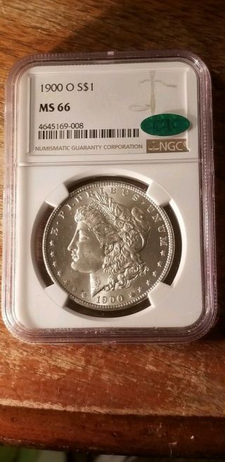 1900 O Morgan Silver Dollar Ngc Ms 66 Cac