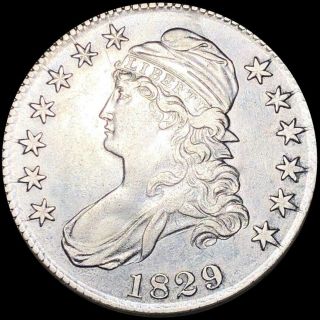 1829 Capped Bust Half Dollar Nearly Uncirculated High End Philadelphia Silver Nr