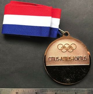 Puerto Rico ca1990s COPUR Festival Olimpico medal,  bronze 3rd place 2