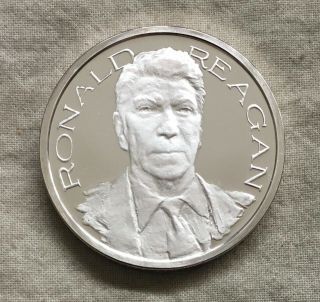 Ronald Reagan Presidential Inaugural Silver Medal,  1981 By Edward Fraughton