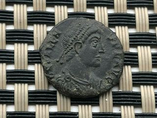 Valens 364 - 378 Ad Ae Follis Victory Ancient Roman Coin