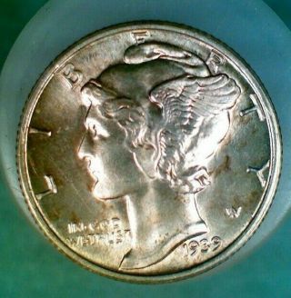 Ms 1939 - S Silver Mercury Dime (035)