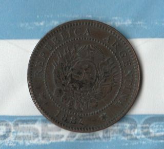 1884 Argentina 1 Centavo - In Pretty Shape -