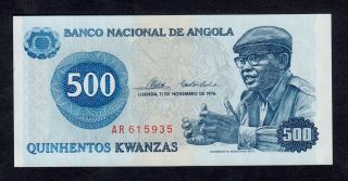 Angola 500 Kwanzas 1976 Pick 112 Unc.