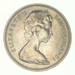 Silver - World Coin - 1966 The Bahamas 50 Cents - 10.  2g - World Silver Coin 639