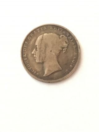 1840 Great Britain Silver Shilling Queen Victoria Coin