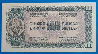 Yugoslavia,  100 dinara 1944,  Yugoslavian print,  UNC (R) 2
