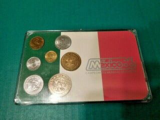 1986 Mexico 7 Coin Campeonato Mundial De Futbol