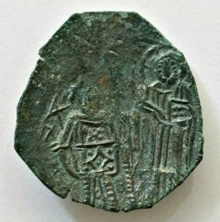 Byzantine empire Paleologus time AE trachy 2.  52gr;24mm 2
