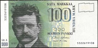 Finland 100 Markkaa (1991) P:119 Unc