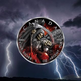 Grim Reaper Apocalypse Ii 2017 1 Oz 9999 Silver Coin – Black Ruthenium Color
