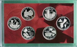 2009 Us Silver Proof Quarter Set Dc & Us Territories 6 Coins Only No Box