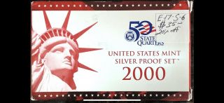 2000 - S United States Silver Proof Set.