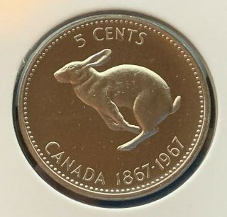1967 Canadian 5 Cent Coin - Proof Like Variety (c 2945)