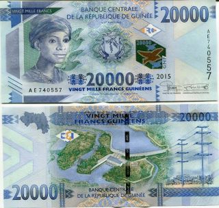 Guinea 20000 20,  000 Francs 2015 P 49 Unc