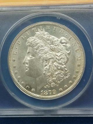 1879 - S Reverse Of 1878 Morgan Silver Dollar Anacs Au - 58 Rev Of 78 Scarce Coin