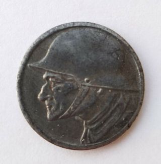 1918 German Empire Ww1 (stadt Duren) 10 Pfennig Coin World War 1