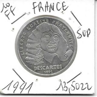 France:100 Francs 1991 Silver Xf (see Scans)