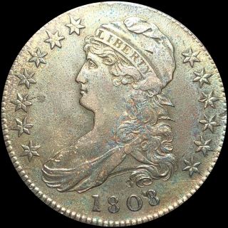 1808 Capped Bust Half Dollar Nearly Uncirculated Philadelphia Silver Collectible