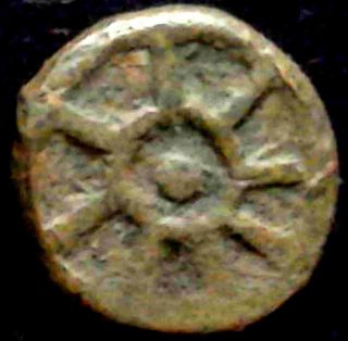 Ancient India,  Panchala,  Ahichhatra,  C.  300 - 340 Ad,  Wheel/ 