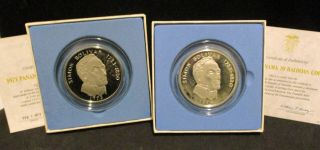 1973/1974 Republic Of Panama 20 Balboas Silver Proof Coins -