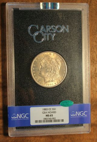 1883 Cc Morgan Silver Dollar Ngc Ms 65 With Cac Sticker $1.  00 Us Rare Coin Gsa