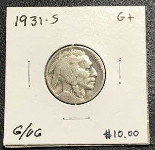1931 - S U.  S.  Buffalo Indian Nickel Good,  $2.  95 Max C2740