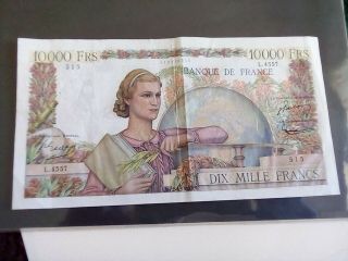France 10000 Francs 1953 Vf