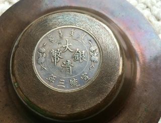 China,  Empire,  Dollar,  Year 3 (1911) Silver On Bronze Dish
