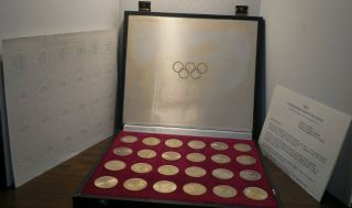 1972 Munich Olympic Coin Set - 24 Uncirculated.  625 Silver Coins - 10 Dm Brd