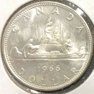 1966 Lb Canada.  800 Silver Dollar Au55