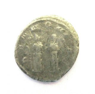 Silver - Antoninian of Trajanus Decius Rv.  two Pannoniae standing facing 2