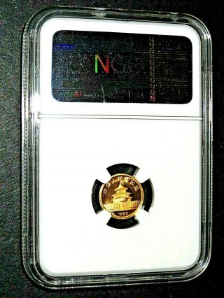 1986,  1/20 oz.  China Gold Panda,  5 Yuan,  NGC MS - 69 2