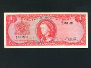 Trinidad & Tobago:p - 26b,  1$,  1964 Queen Elizabeth Ii Au - Unc