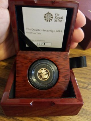 2018 Great Britain Gold Quarter Sovereign Proof (w/box &) - Sku 157344
