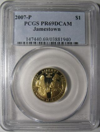 2007 - P Jamestown $5 Gold Commemorative Pcgs Pr69dcam