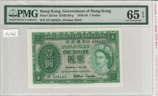 Government Of Hong Kong (queen Elizabeth Ii) 1957 $1,  Pmg 65