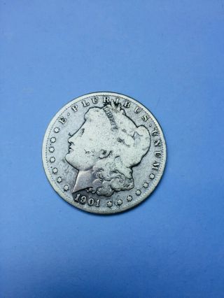 Us Morgan One Dollar 1901 - O Silver Coin Km 110 Vg - 8 Actual Weight 26g