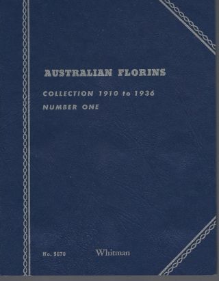 Australian Florins 1910 - 1936 Whitman Folder Nos