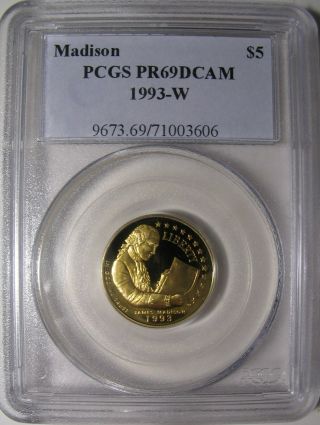 1993 - W Bill Of Rights $5 Gold Commemorative Pcgs Pr69dcam