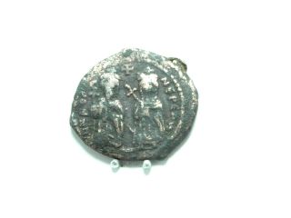 Byzantine Coin Phocas And Leontia,  Ad 602 - 610.  Ae Folli,  27mm;10.  9 G.  Theopolis.  Vf